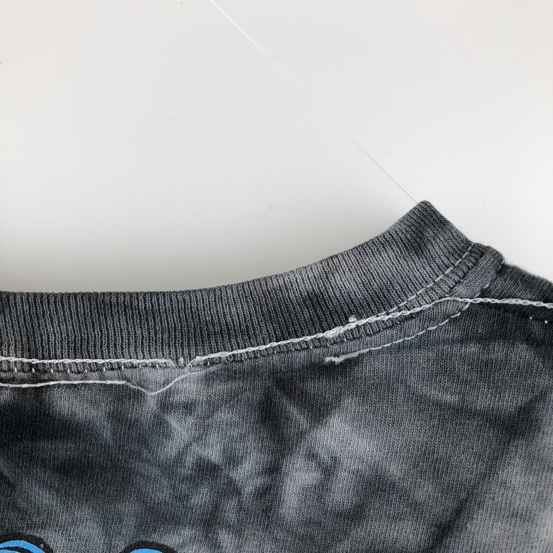 Santa Cruz Tie-Dye Pattern Surf Skate T-Shirt, Women's, Size Medium unclear Charcoal Vintage Second Hand