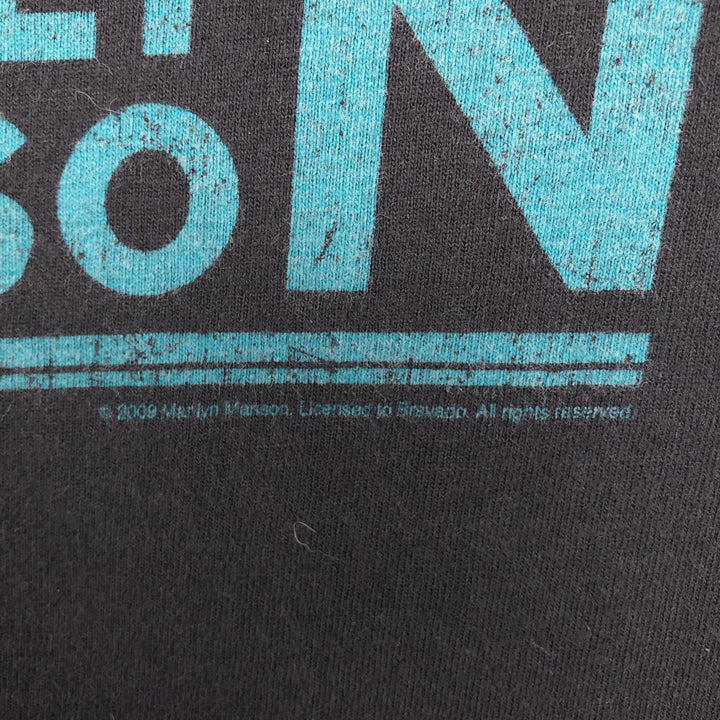 2000'S Hanes MARILYN MANSON Large Print Band T-Shirt, Men's Size Small cotton black type Vintage Second Hand