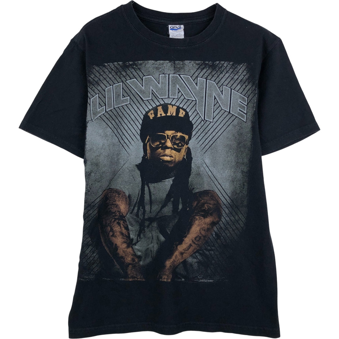 Anvil Lil Wayne Rap T-Shirt (Men's Size S) cotton black type Vintage Second Hand