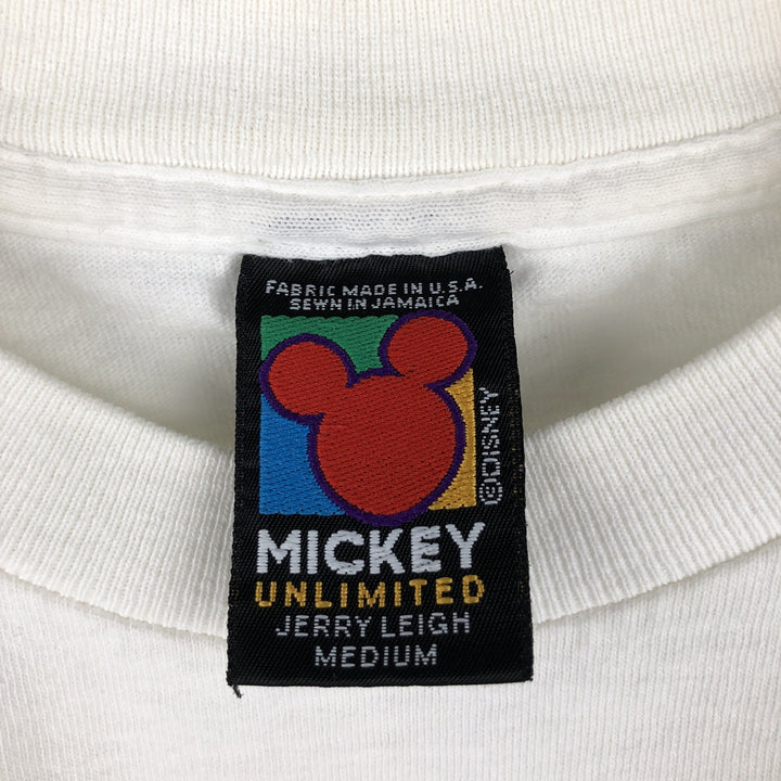 MICKY UNLIMITED Mickey Mouse and Minnie Mouse character print T-shirt, women's, size M, vintage cotton white type Vintage Second Hand