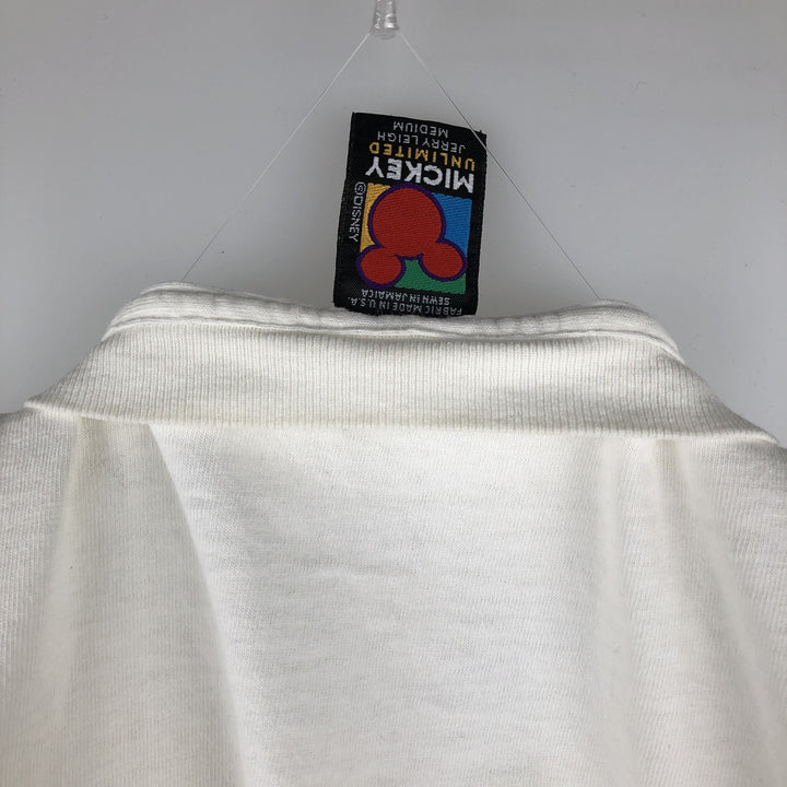 MICKY UNLIMITED Mickey Mouse and Minnie Mouse character print T-shirt, women's, size M, vintage cotton white type Vintage Second Hand