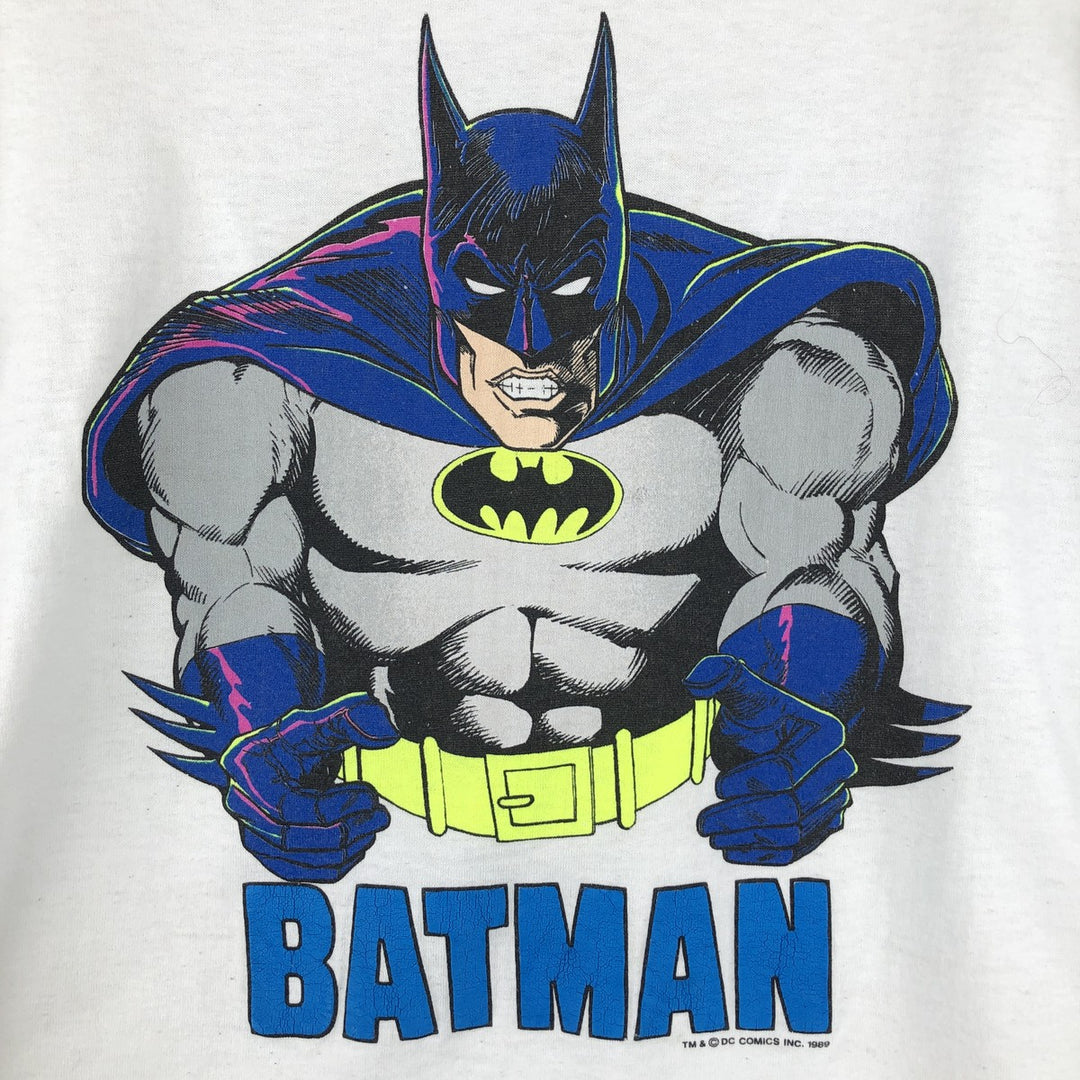 Vintage 1980'S American Marketing Works Batman character print T-shirt, Made in USA, Women's Size Large cotton white type Vintage Second Hand