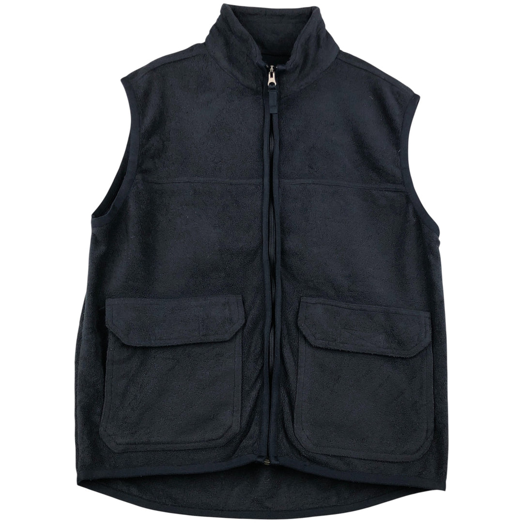 90'S GAP Vintage Fleece Vest, Men's Size Medium polyester black type Vintage Second Hand