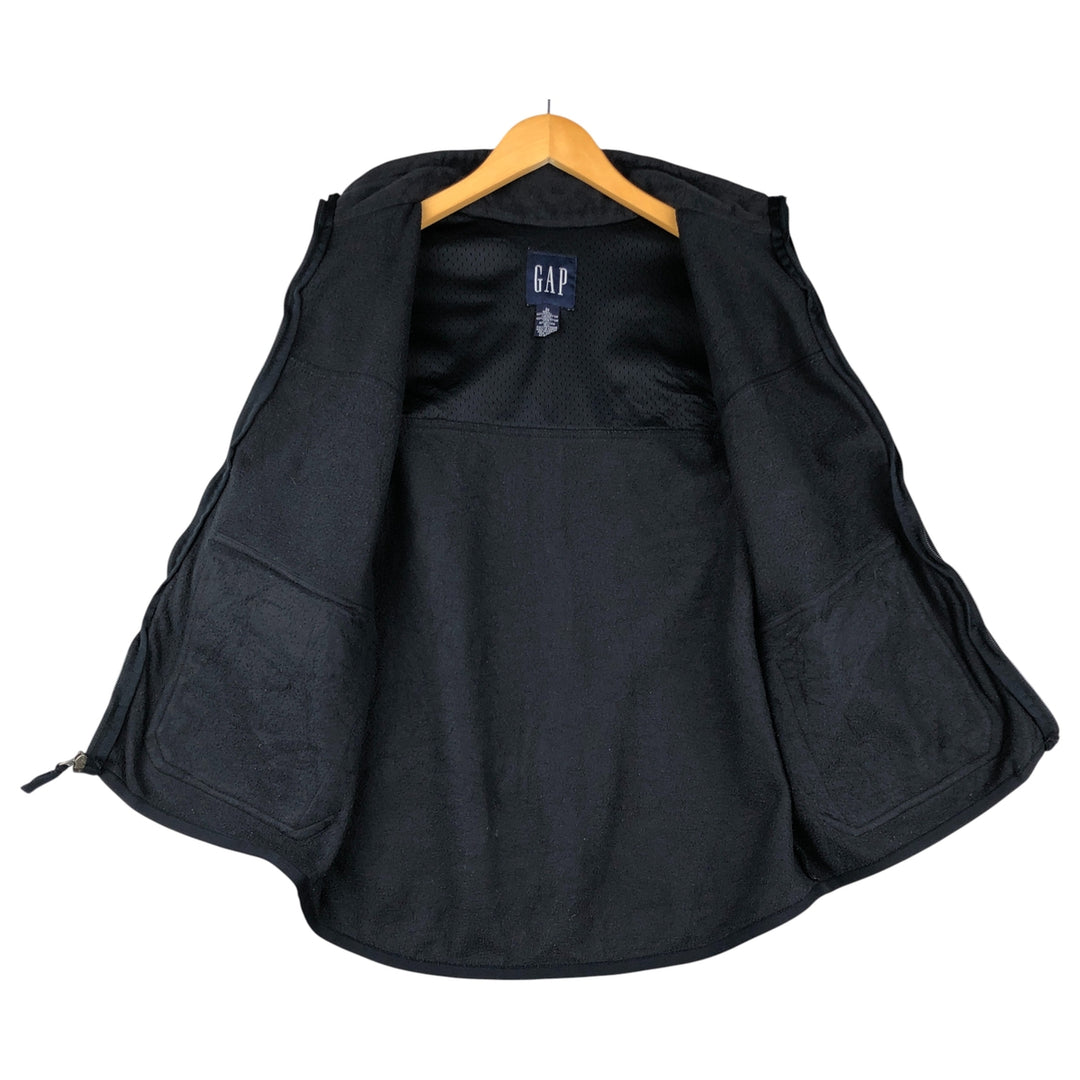 90'S GAP Vintage Fleece Vest, Men's Size Medium polyester black type Vintage Second Hand