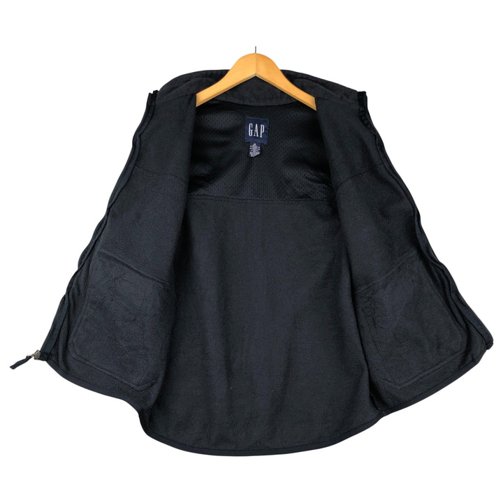90'S GAP Vintage Fleece Vest, Men's Size Medium polyester black type Vintage Second Hand