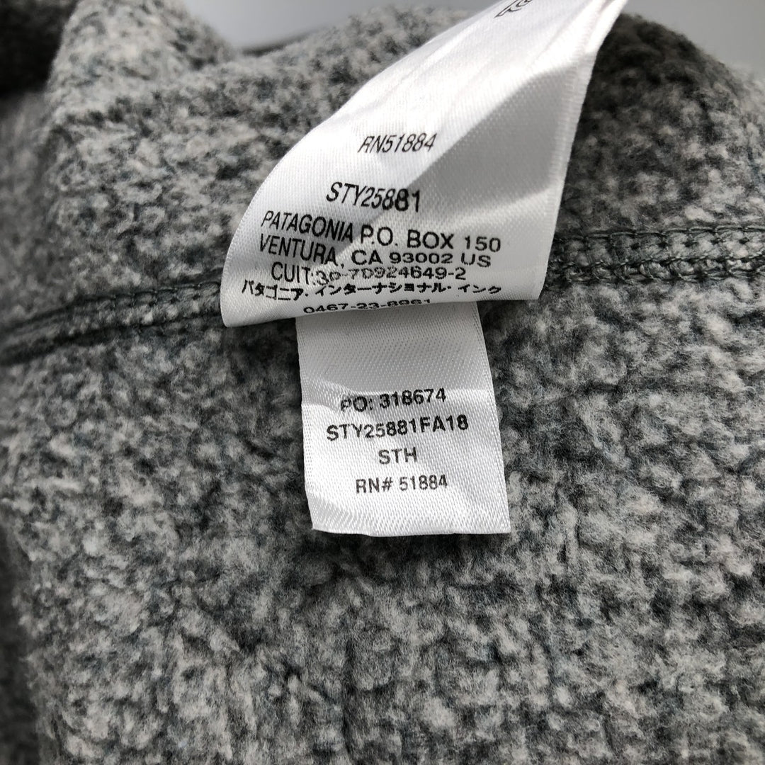 Patagonia Better Sweater Vest 25881FA18 Fleece Vest, Men's Size Small polyester gray type Vintage Second Hand