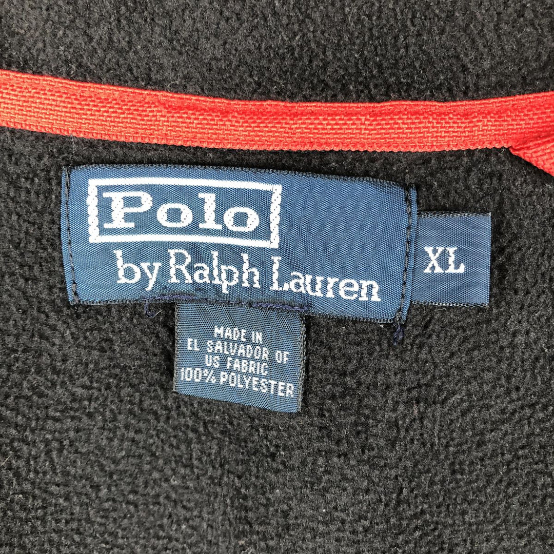 Ralph Lauren POLO by Ralph Lauren fleece vest, men's size XL polyester black type Vintage Second Hand