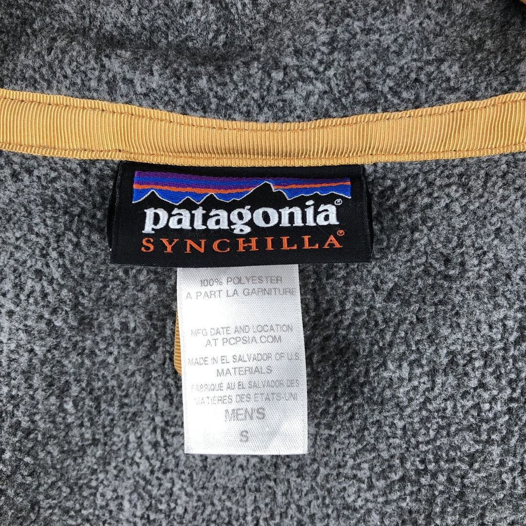 Patagonia Synchilla Fleece Vest (25681FA14), Men's Size Small polyester gray type Vintage Second Hand