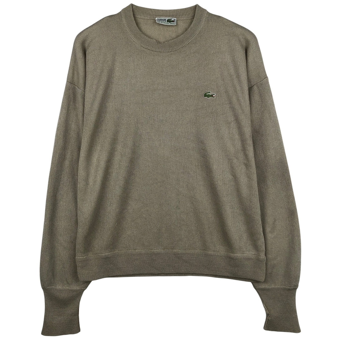 Vintage 1980'S Lacoste Chemise French Lacoste acrylic knit sweater, men's size XL acrylic Beige type Vintage Second Hand