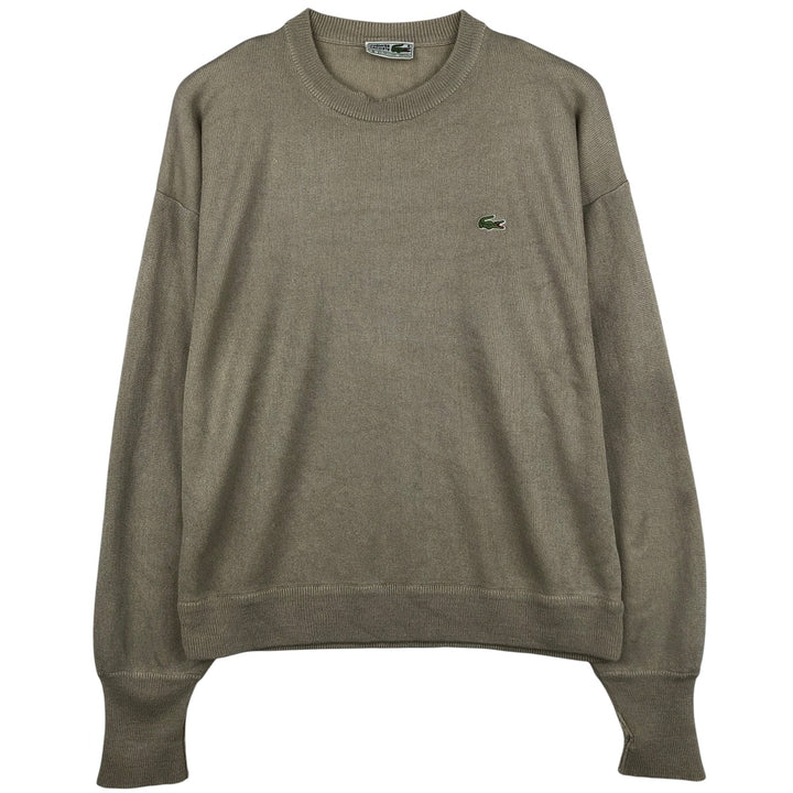 Vintage 1980'S Lacoste Chemise French Lacoste acrylic knit sweater, men's size XL acrylic Beige type Vintage Second Hand