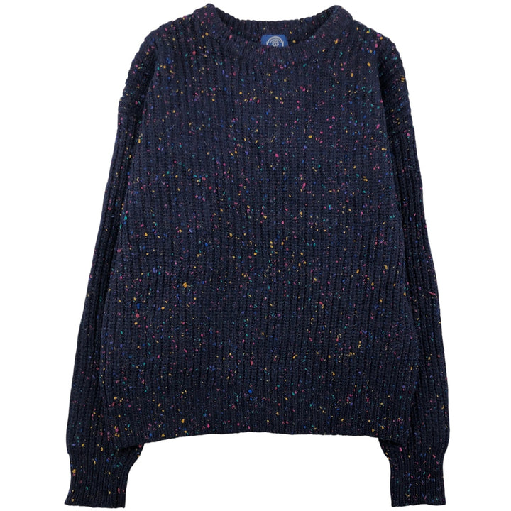90'S - Vintage GAP Ribbed Color Nep Wool Knit Sweater, Men's Size XL wool navy blue type Vintage Second Hand