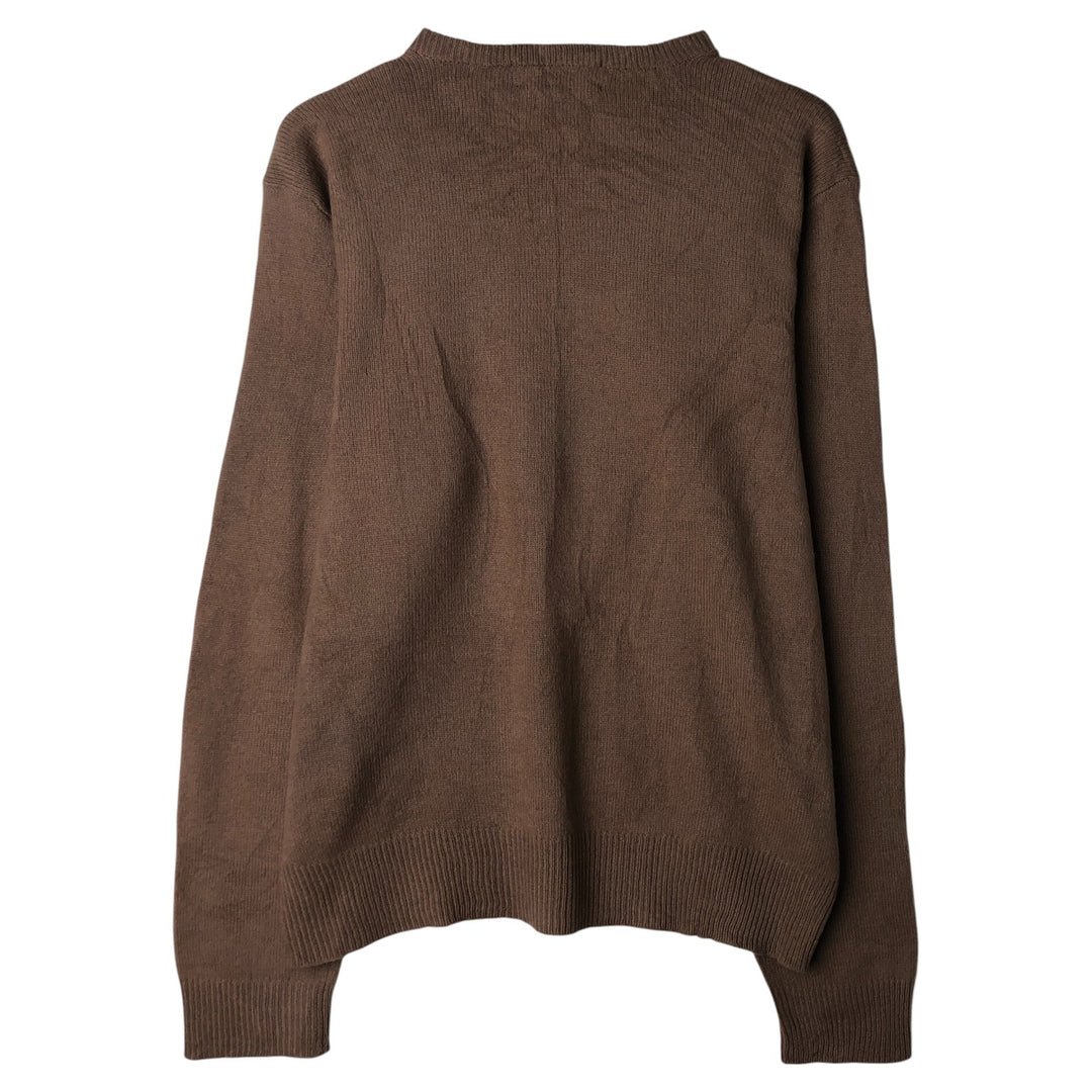 Ralph Lauren POLO by Ralph Lauren V-neck lambswool knit sweater, men's size L Lamb wool Beige type Vintage Second Hand