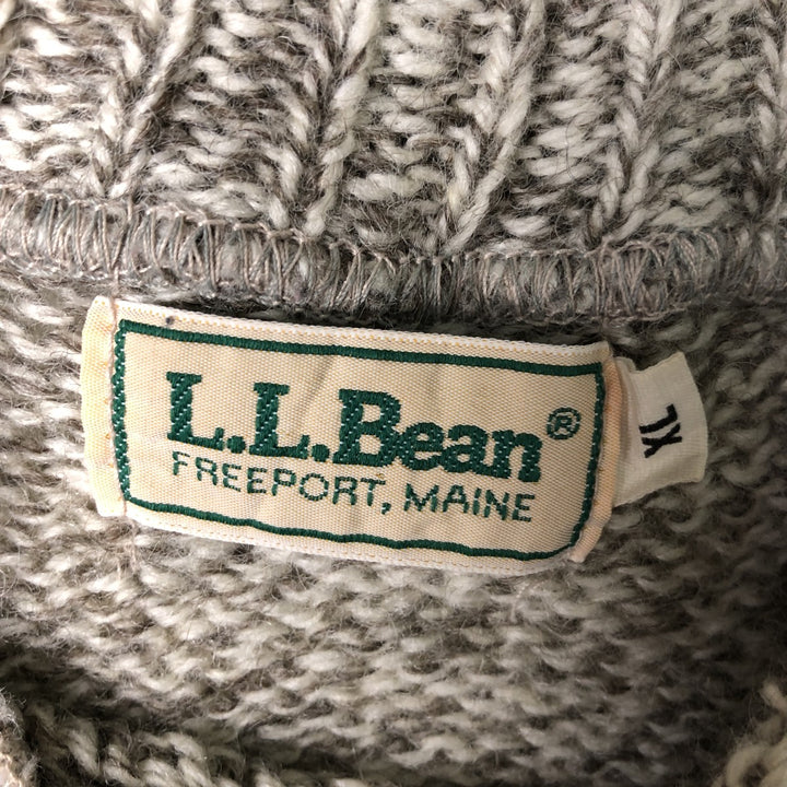 Vintage LLBean wool knit sweater from the 1980'S to 1990s, size XL, for men wool unbleached Vintage Second Hand