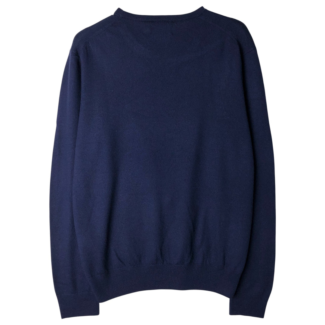 Ralph Lauren POLO RALPH LAUREN Washable Merino Wool Knit Sweater, Men's Size M wool navy blue type Vintage Second Hand