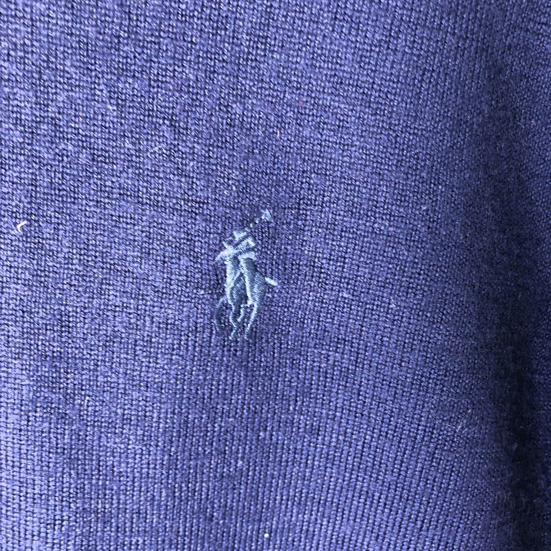 Ralph Lauren POLO RALPH LAUREN Washable Merino Wool Knit Sweater, Men's Size M wool navy blue type Vintage Second Hand