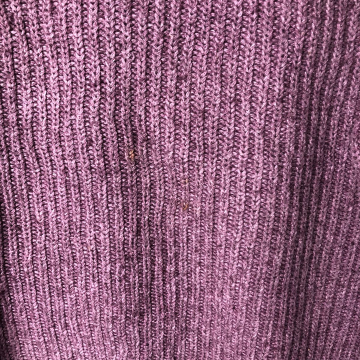 Vintage 1990'S LLBean ribbed lambswool knit sweater, size M, men's Lamb wool Purple type red-purple Vintage Second Hand