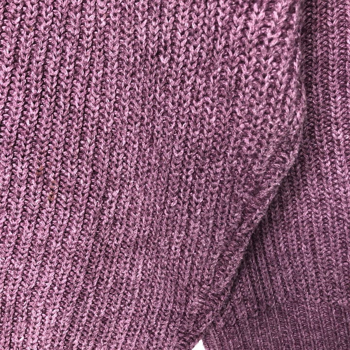 Vintage 1990'S LLBean ribbed lambswool knit sweater, size M, men's Lamb wool Purple type red-purple Vintage Second Hand