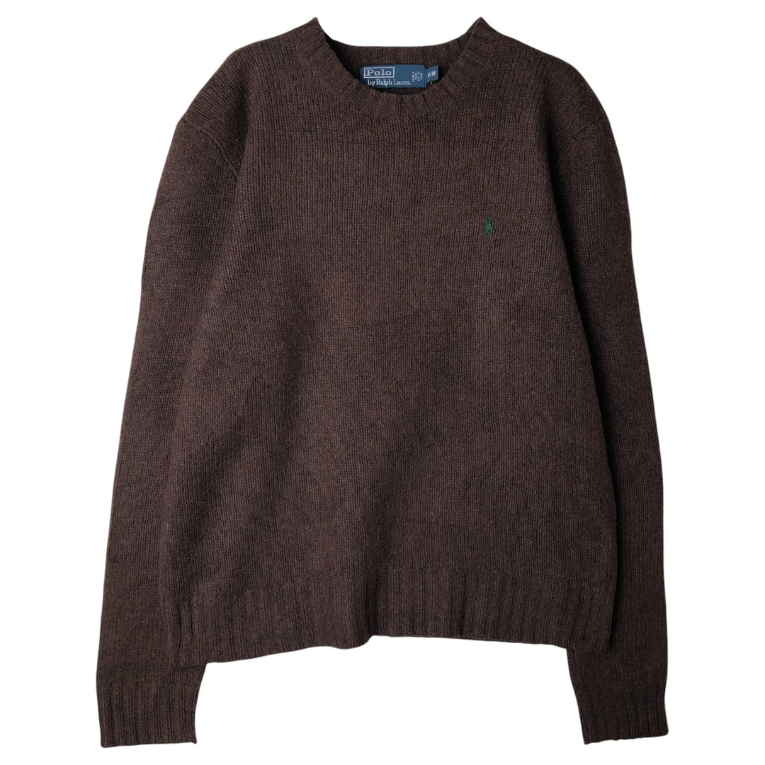 Ralph Lauren Polo by Ralph Lauren Merino Wool Knit Sweater, Men's Size Medium Merino wool brown type Vintage Second Hand