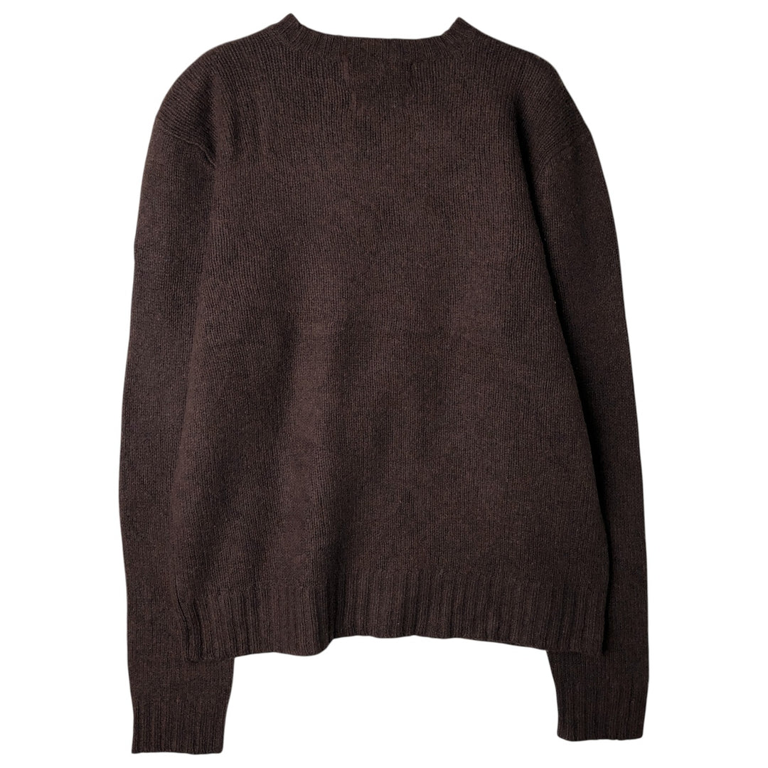 Ralph Lauren Polo by Ralph Lauren Merino Wool Knit Sweater, Men's Size Medium Merino wool brown type Vintage Second Hand