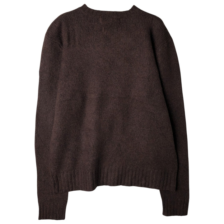 Ralph Lauren Polo by Ralph Lauren Merino Wool Knit Sweater, Men's Size Medium Merino wool brown type Vintage Second Hand