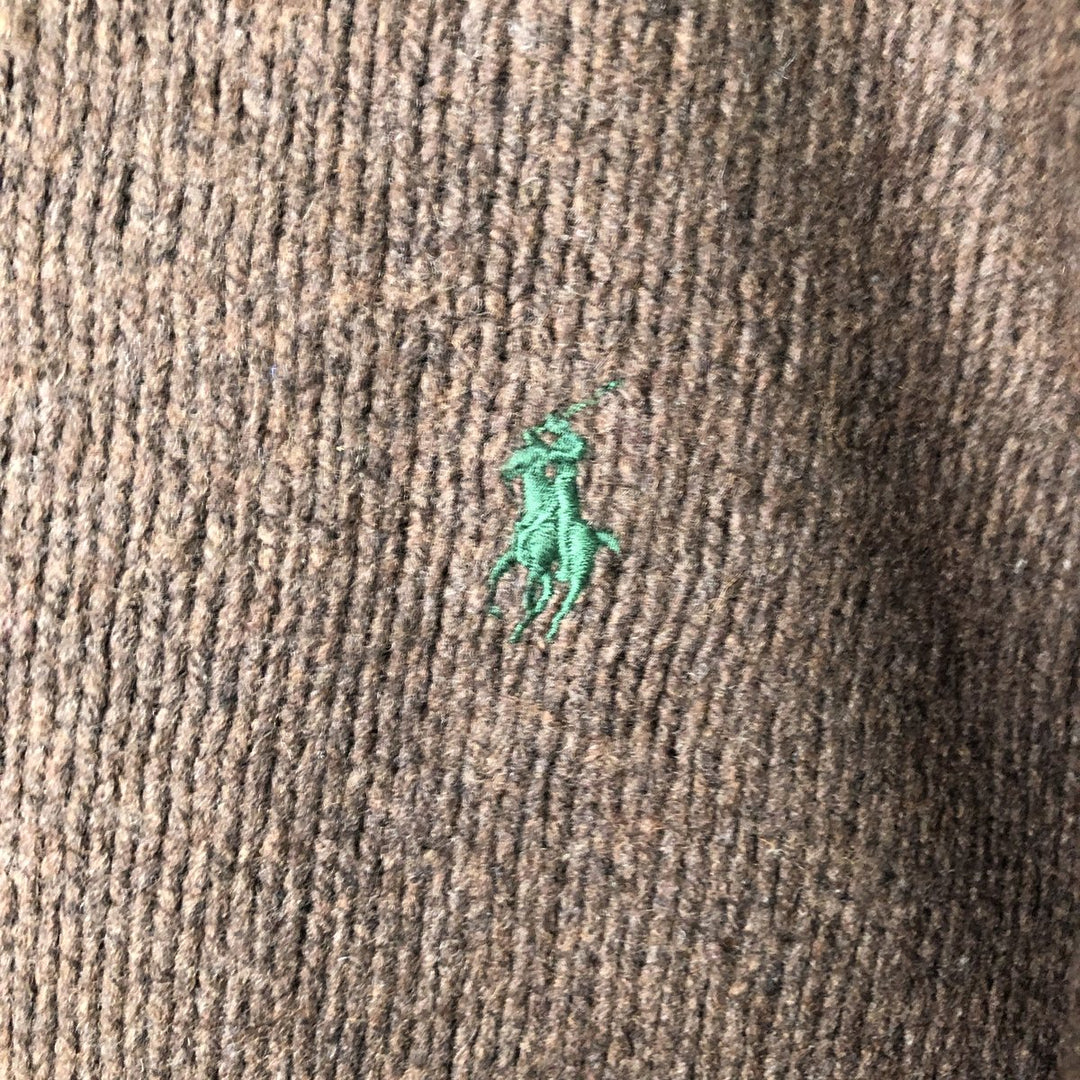 Ralph Lauren Polo by Ralph Lauren Merino Wool Knit Sweater, Men's Size Medium Merino wool brown type Vintage Second Hand