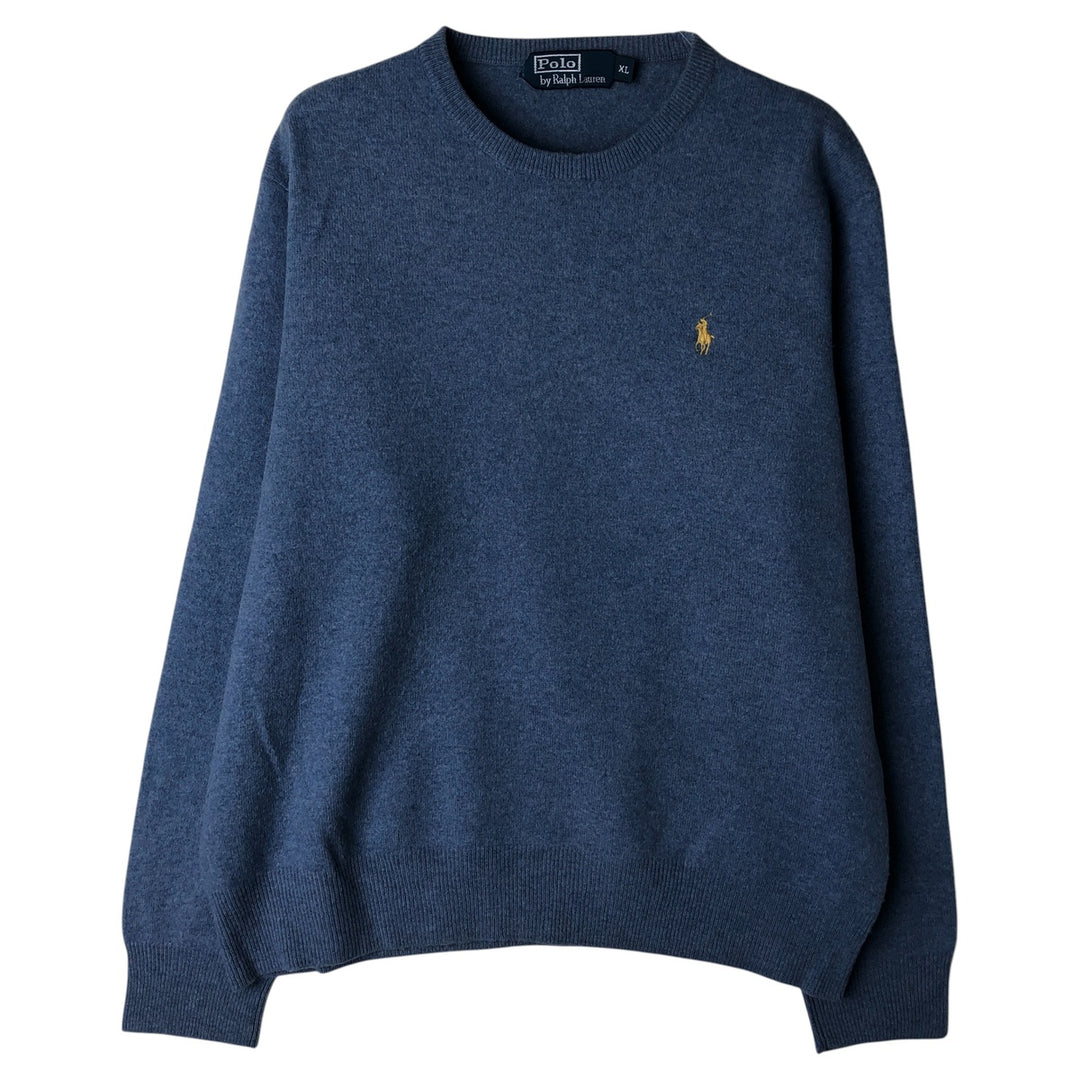 Ralph Lauren Polo by Ralph Lauren Merino Wool Knit Sweater, Men's XL Merino wool Blue type light blue Vintage Second Hand