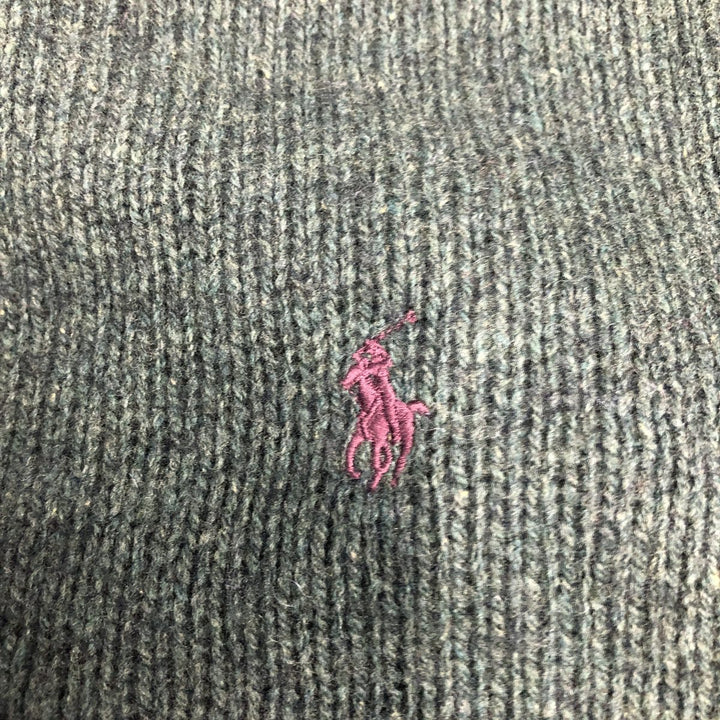 Ralph Lauren POLO by Ralph Lauren V-neck wool knit sweater, men's size XL wool Khaki type Vintage Second Hand