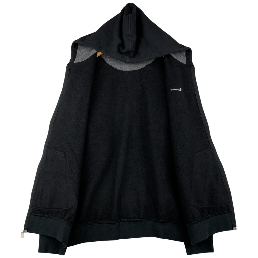 00'S Nike Sweat Full Zip Hoodie Men's L size cotton black type Vintage Second Hand