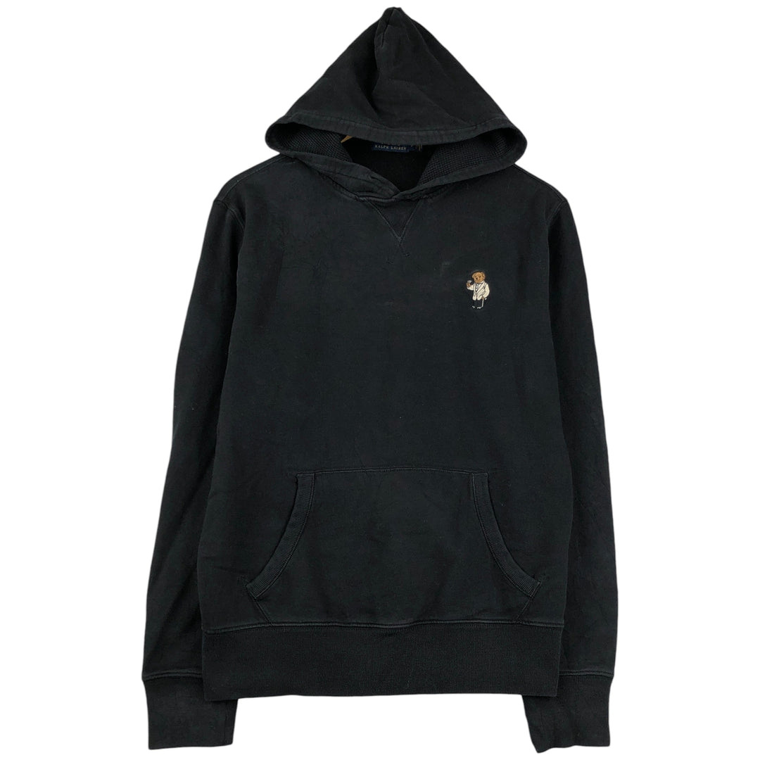 Ralph Lauren POLO RALPH LAUREN Polo Bear Sweatshirt Pullover Hoodie, Men's Size Small cotton black type Vintage Second Hand
