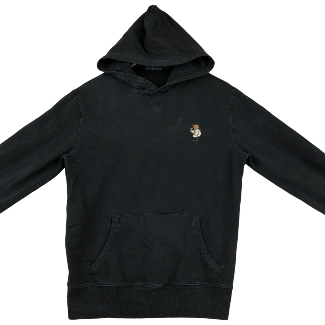 Ralph Lauren POLO RALPH LAUREN Polo Bear Sweatshirt Pullover Hoodie, Men's Size Small cotton black type Vintage Second Hand