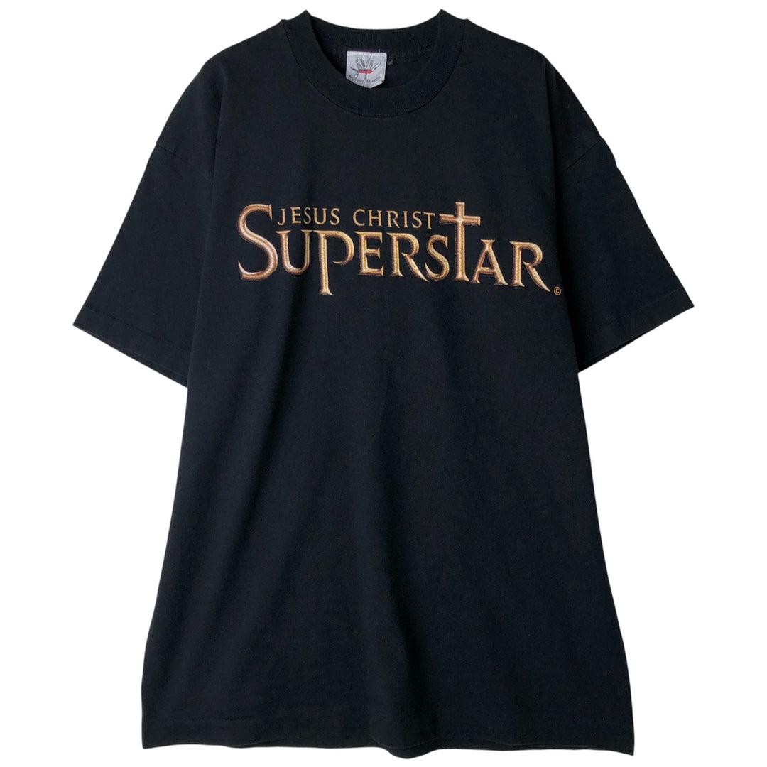 90'S Really Useful Merchandise Jesus Christ Superstar Print T-Shirt, Men's Size Large, Vintage cotton black type Vintage Second Hand