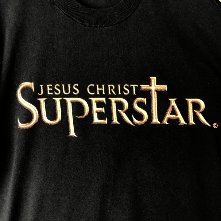 90'S Really Useful Merchandise Jesus Christ Superstar Print T-Shirt, Men's Size Large, Vintage cotton black type Vintage Second Hand
