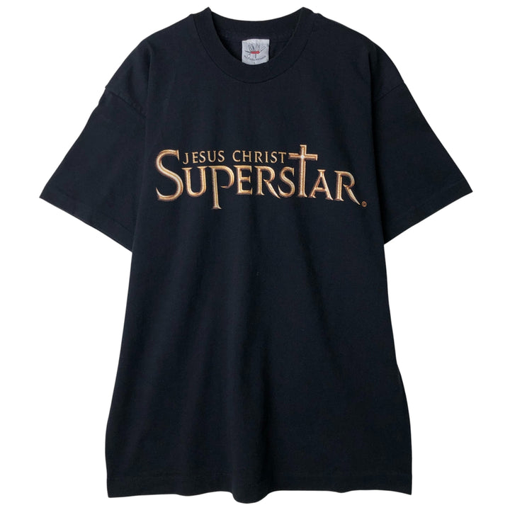 90'S Really Useful Merchandise Jesus Christ Superstar Print T-Shirt, Men's Size Large, Vintage cotton black type Vintage Second Hand