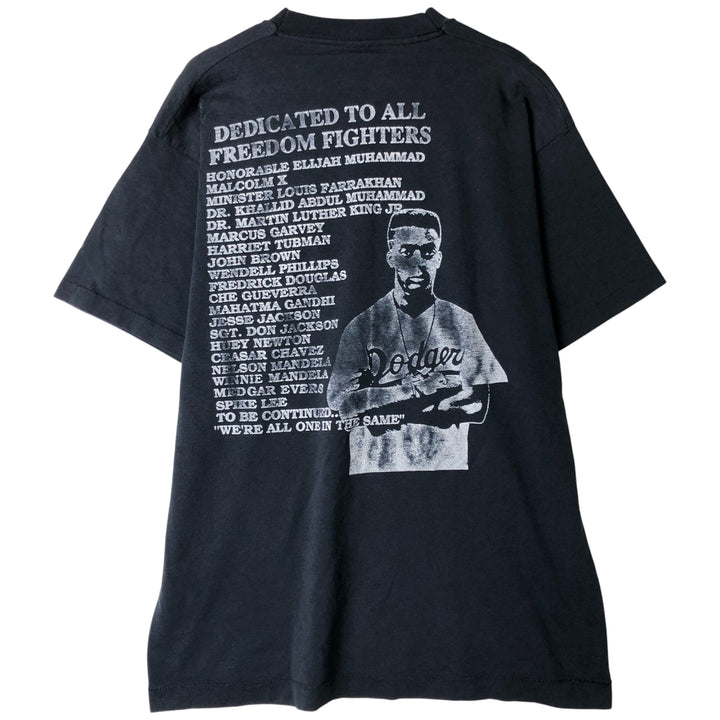 90'S SCREEN STARS Message Print T-Shirt Made in USA Men's XL Vintage cotton Charcoal Vintage Second Hand