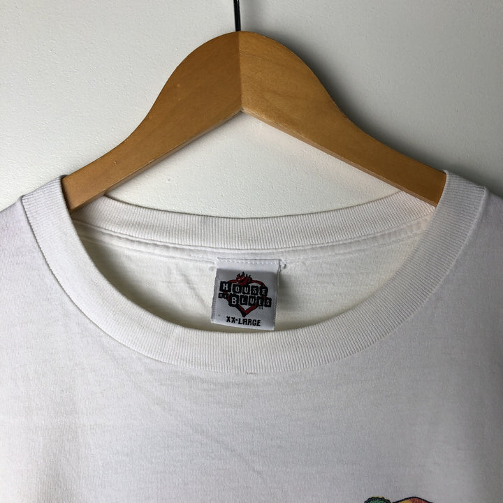 Vintage 90'S House of Blues band T-shirt, Made in USA, Men's XXL cotton white type Vintage Second Hand