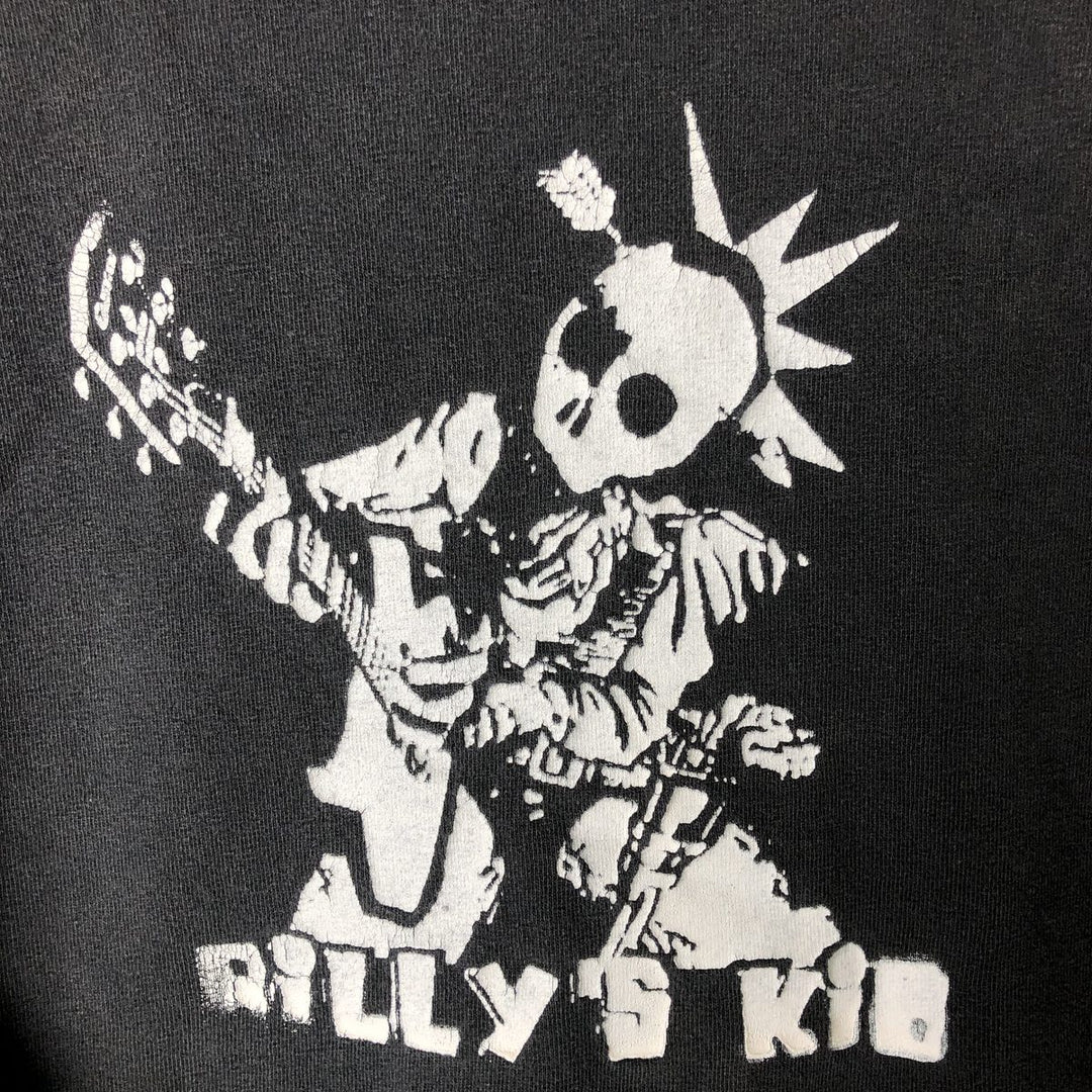 Skull Pattern Print T-shirt, Men's Size L unclear Charcoal Vintage Second Hand