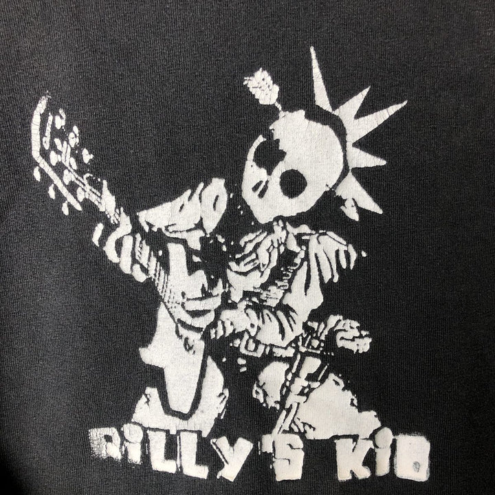 Skull Pattern Print T-shirt, Men's Size L unclear Charcoal Vintage Second Hand