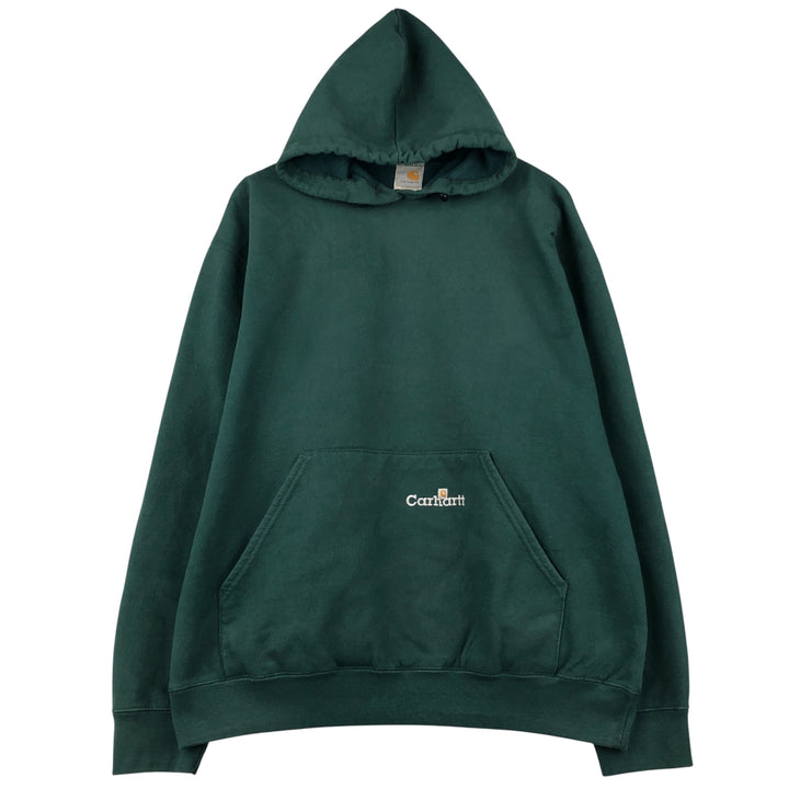 90'S Carhartt pullover sweatshirt, made in the USA, men's size XL, vintage cotton green type Vintage Second Hand