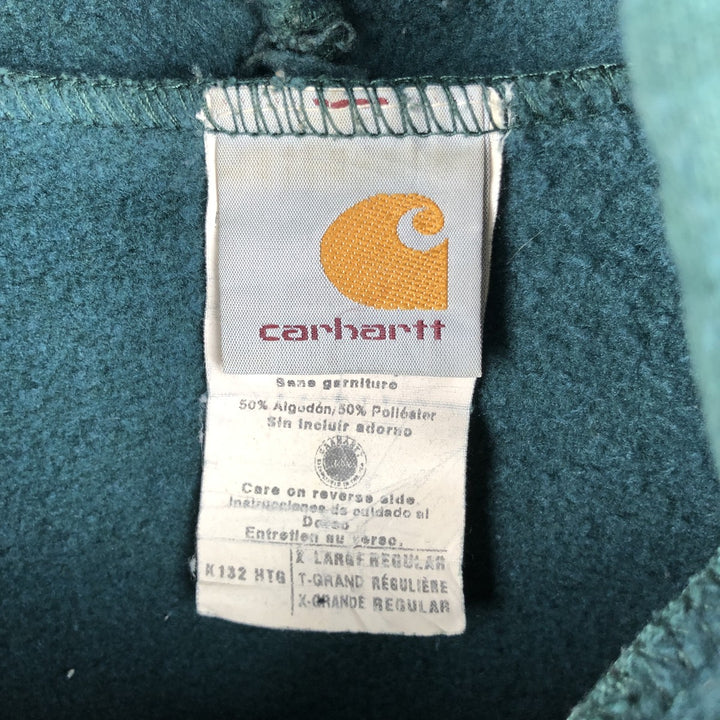 90'S Carhartt pullover sweatshirt, made in the USA, men's size XL, vintage cotton green type Vintage Second Hand