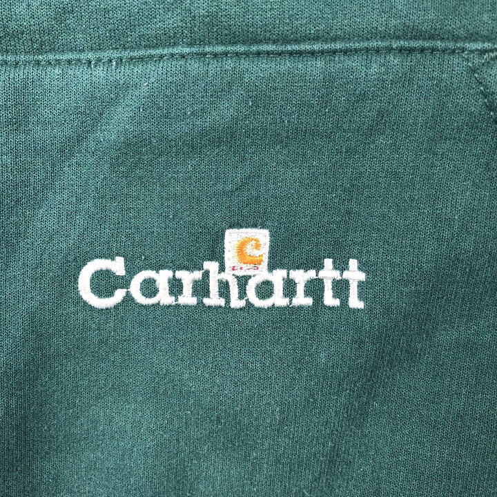 90'S Carhartt pullover sweatshirt, made in the USA, men's size XL, vintage cotton green type Vintage Second Hand