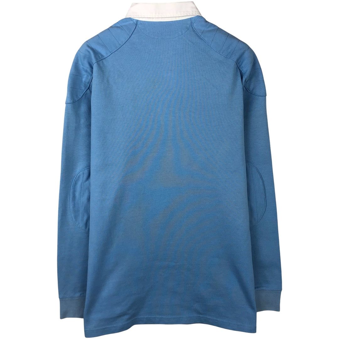 Ralph Lauren POLO by Ralph Lauren long sleeve rugby shirt, men's size L cotton Blue type light blue Vintage Second Hand