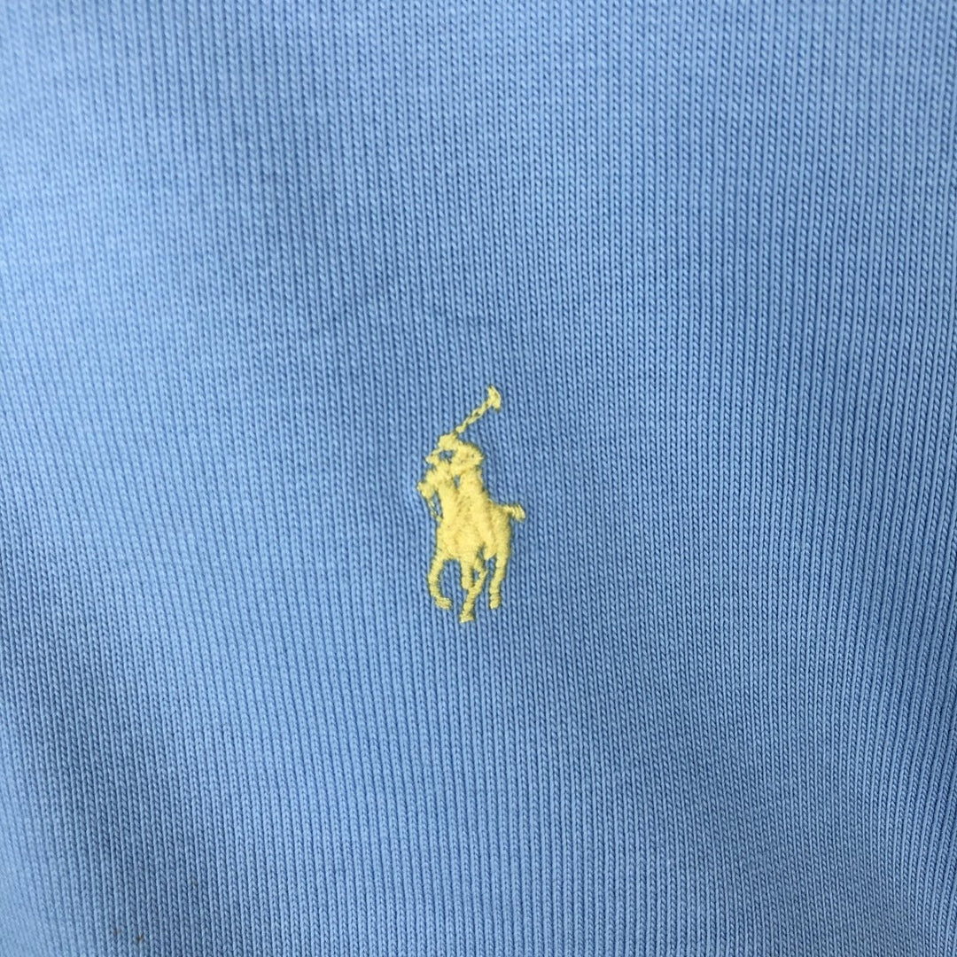 Ralph Lauren POLO by Ralph Lauren long sleeve rugby shirt, men's size L cotton Blue type light blue Vintage Second Hand