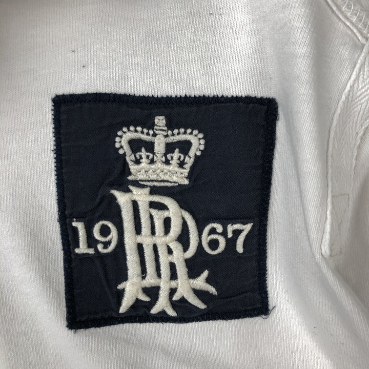 Ralph Lauren POLO by Ralph Lauren CUSTOM FIT Stars and Stripes Long Sleeve Rugby Shirt, Men's Size XL cotton white type Vintage Second Hand
