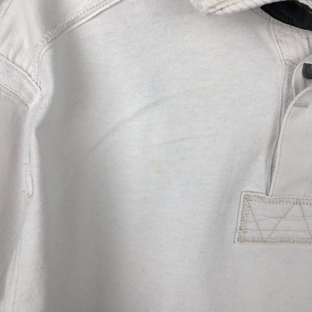 Ralph Lauren POLO by Ralph Lauren CUSTOM FIT Stars and Stripes Long Sleeve Rugby Shirt, Men's Size XL cotton white type Vintage Second Hand