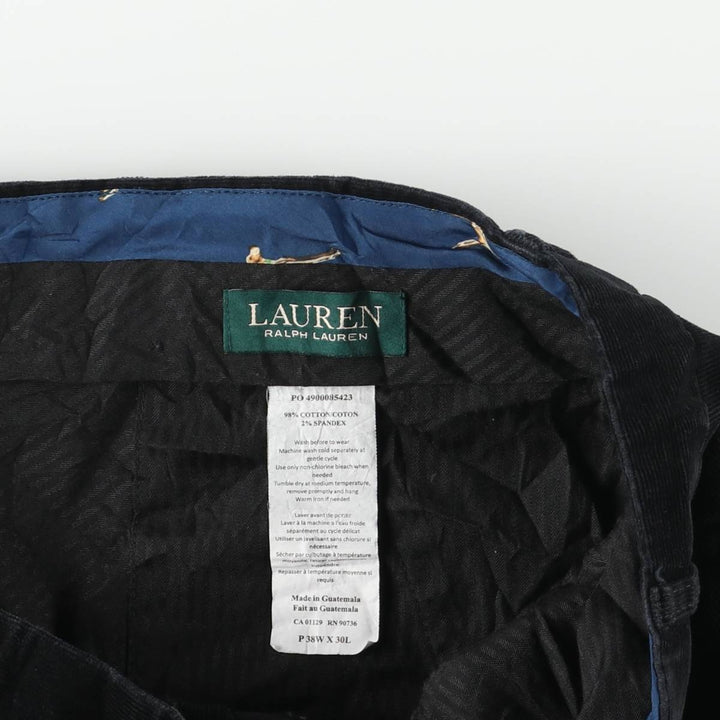 Ralph Lauren Lauren corduroy pants, men's size W37 cotton black type Vintage Second Hand