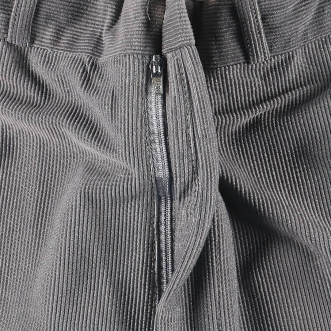 GRAND NATIONAL Men's Corduroy Pants, Size 36 (Zip Fly) polyester gray type Vintage Second Hand