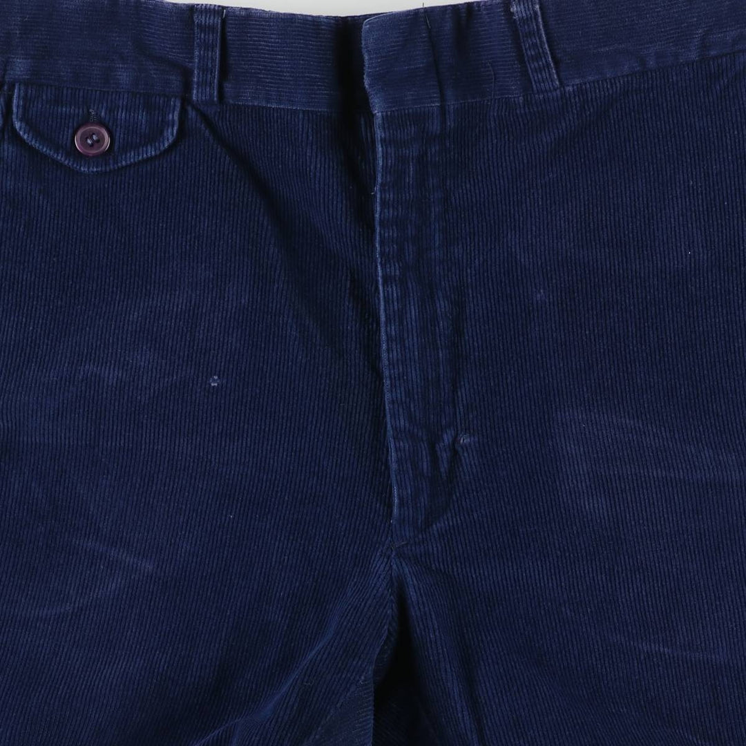 Vintage 70s-80'S Haggar corduroy pants, men's size W32 cotton navy blue type Vintage Second Hand