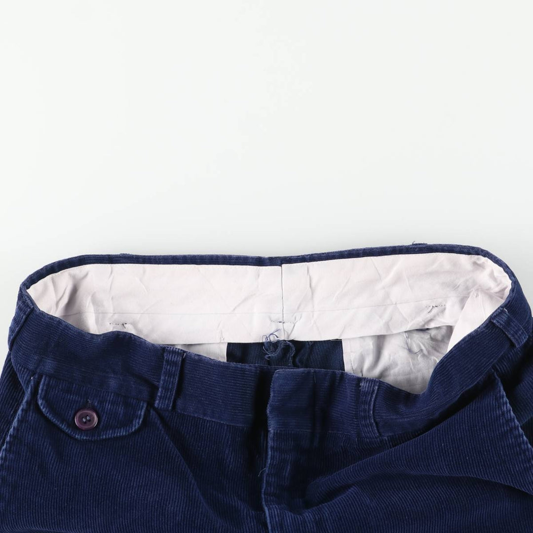 Vintage 70s-80'S Haggar corduroy pants, men's size W32 cotton navy blue type Vintage Second Hand