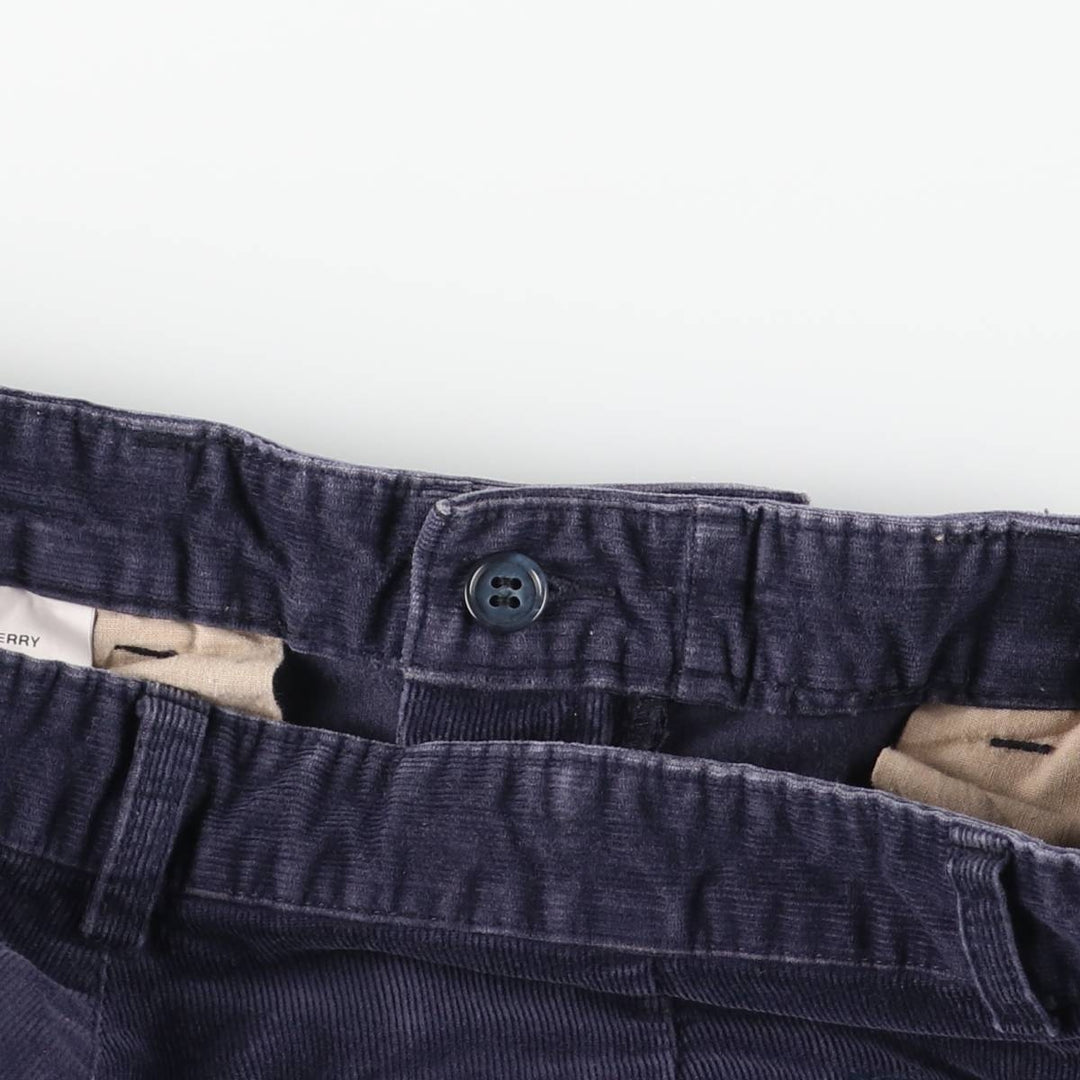 Burberry's Thomas Burberry corduroy pants, men's size W31 cotton navy blue type Vintage Second Hand