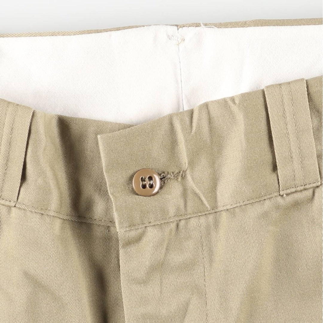 Vintage 1980'S FINESILVER work pants, men's size W33 polyester Beige type Vintage Second Hand
